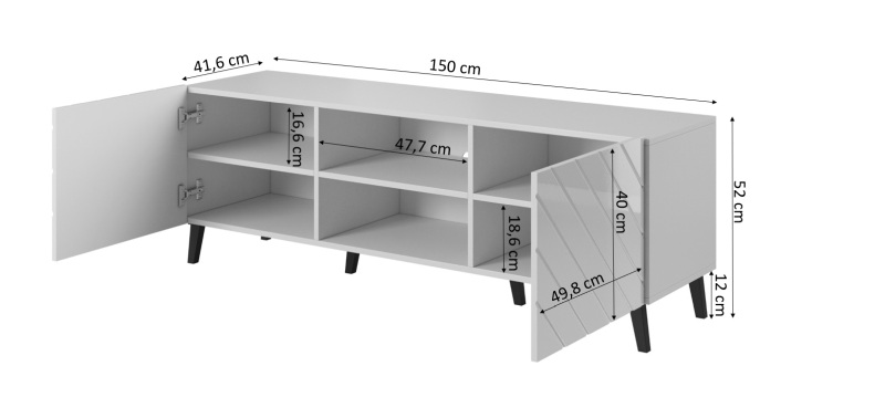 TV stolek ABETO 150 cm Halmar (foto 14)