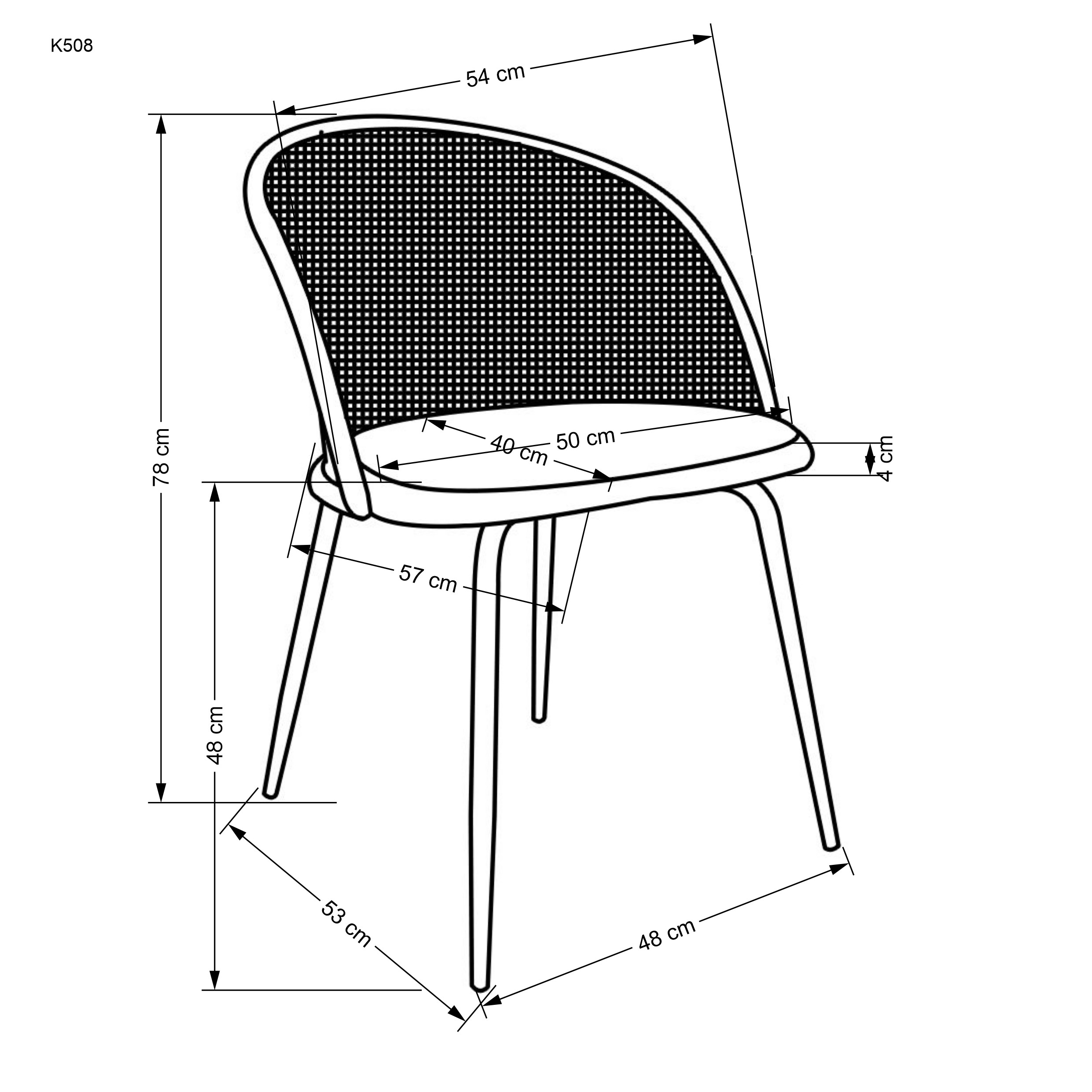 Jídelní židle K508 Halmar (foto 3)