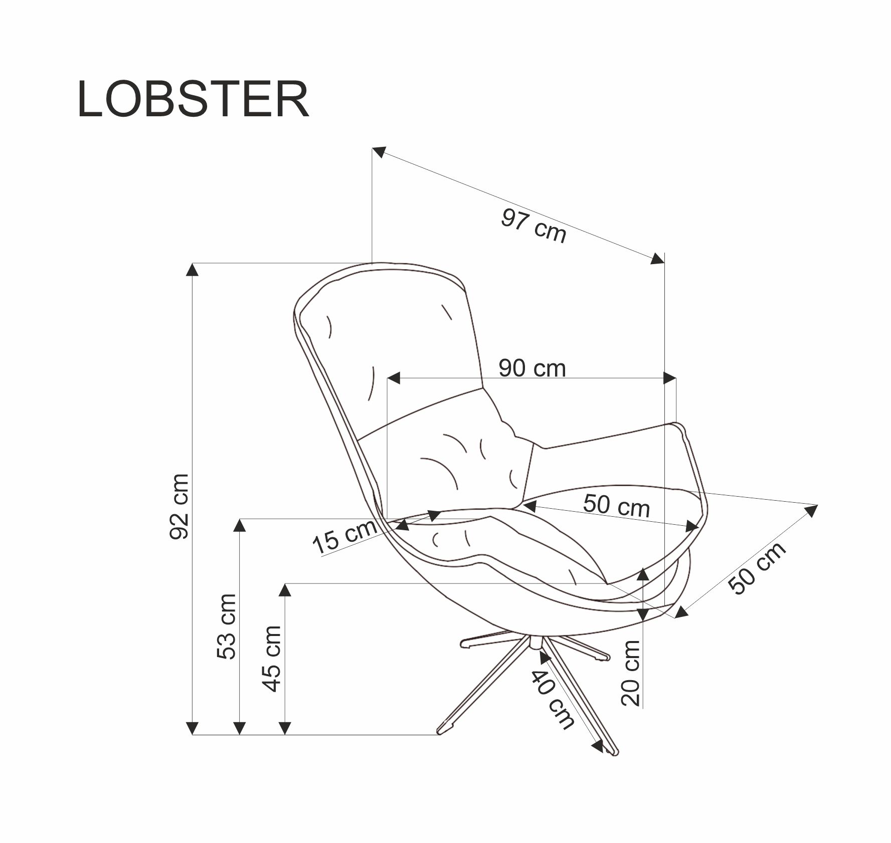 Relaxační křeslo LOBSTER Halmar (foto 17)