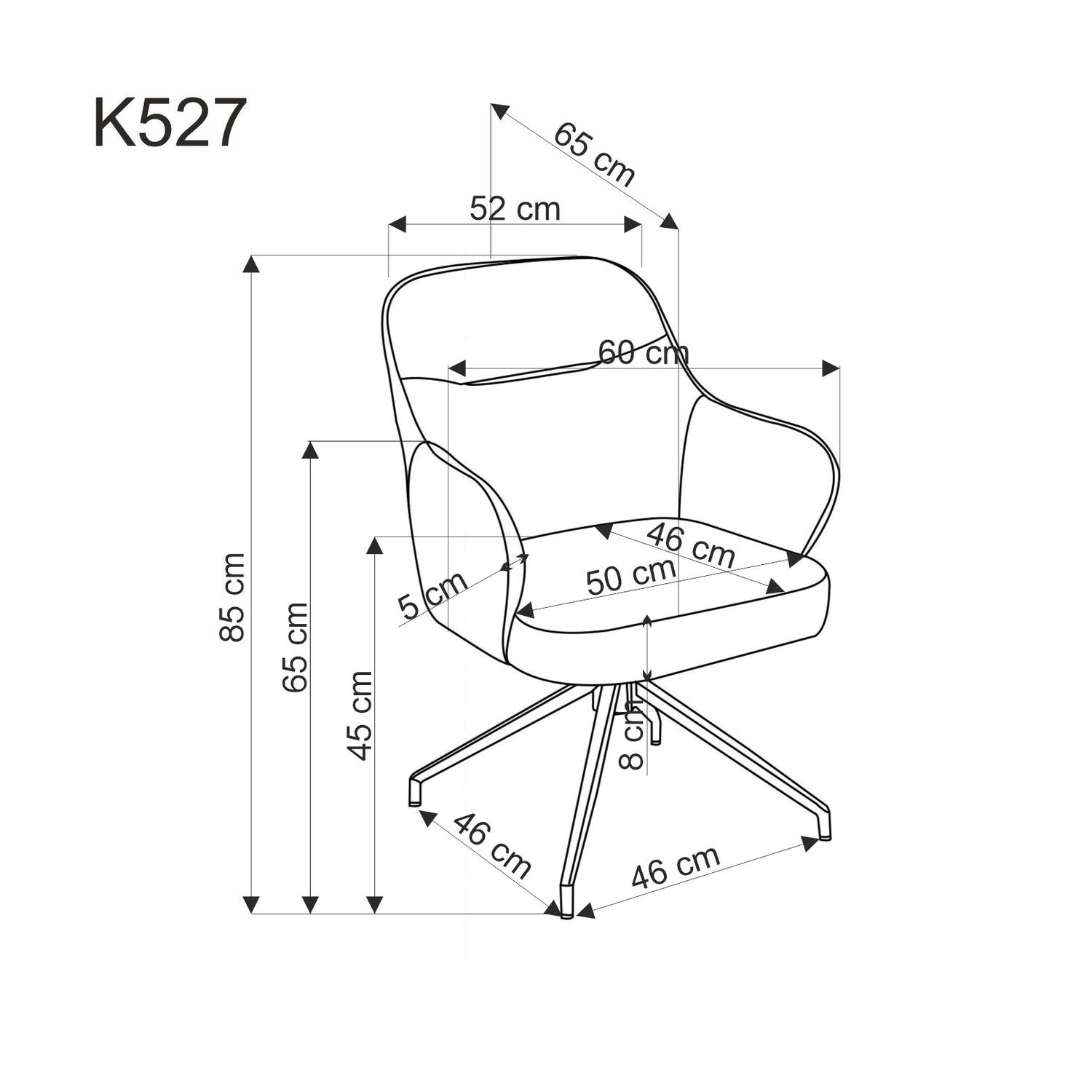 Otočné křeslo K527 Halmar (foto 8)