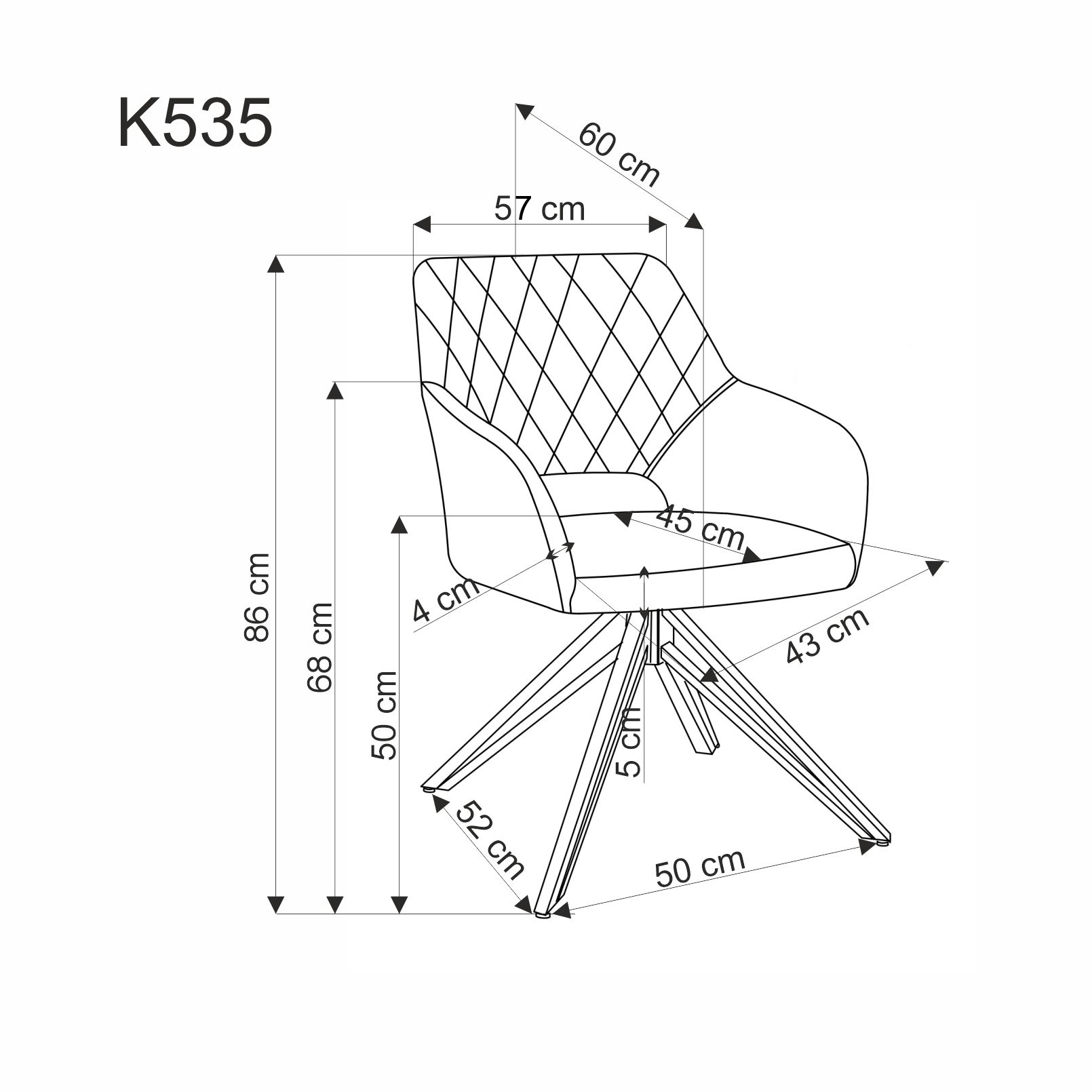 Otočné křeslo K535 Halmar (foto 27)