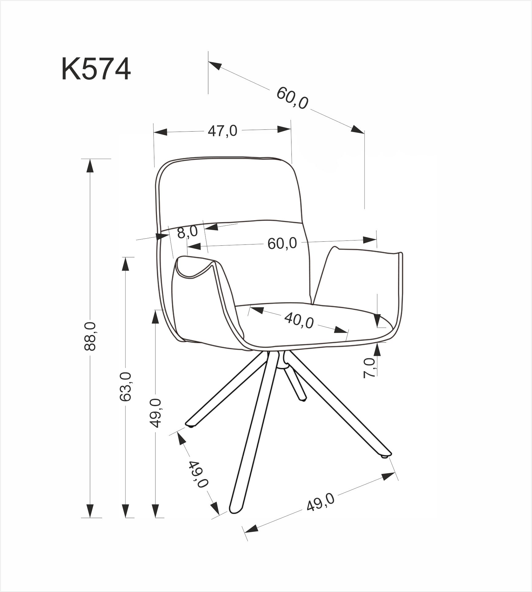 Jídelní židle K574 Halmar (foto 24)