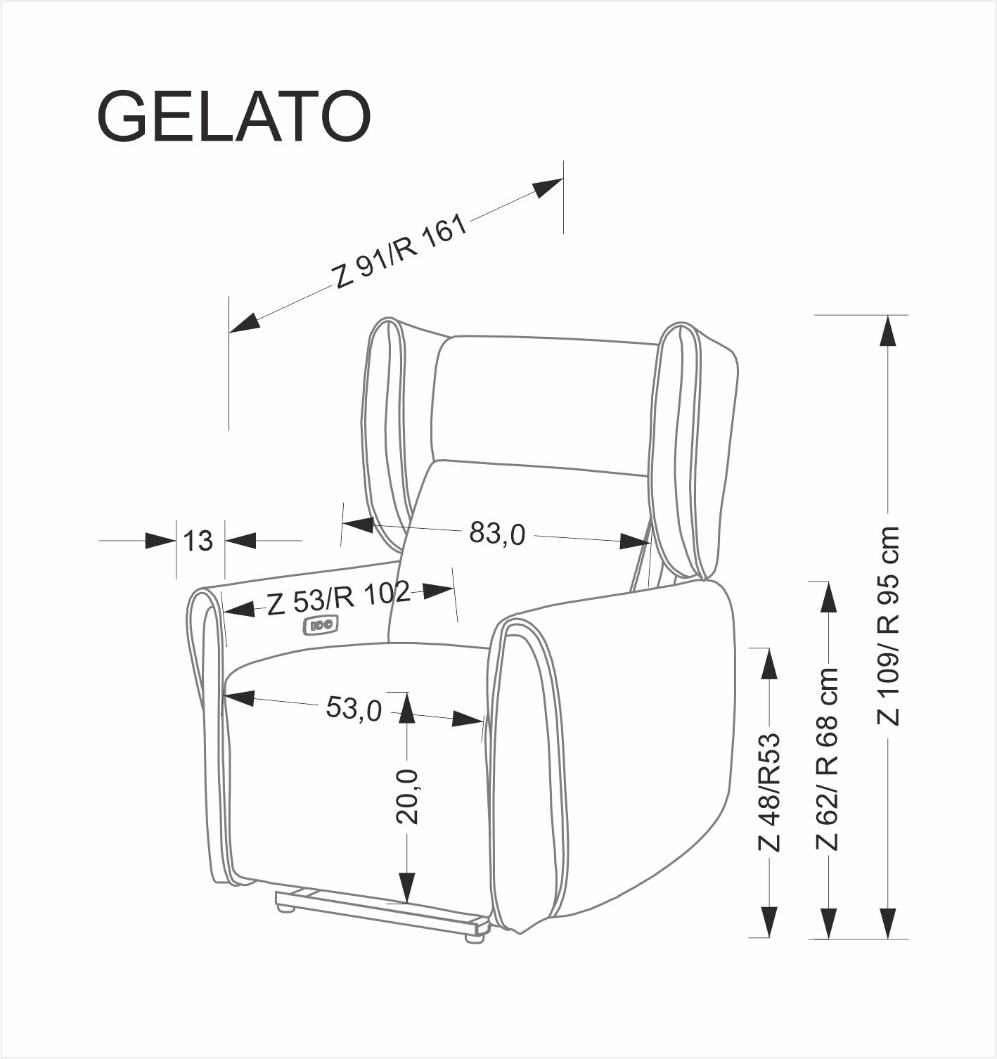 Relaxační křeslo GELATO Halmar (foto 20)