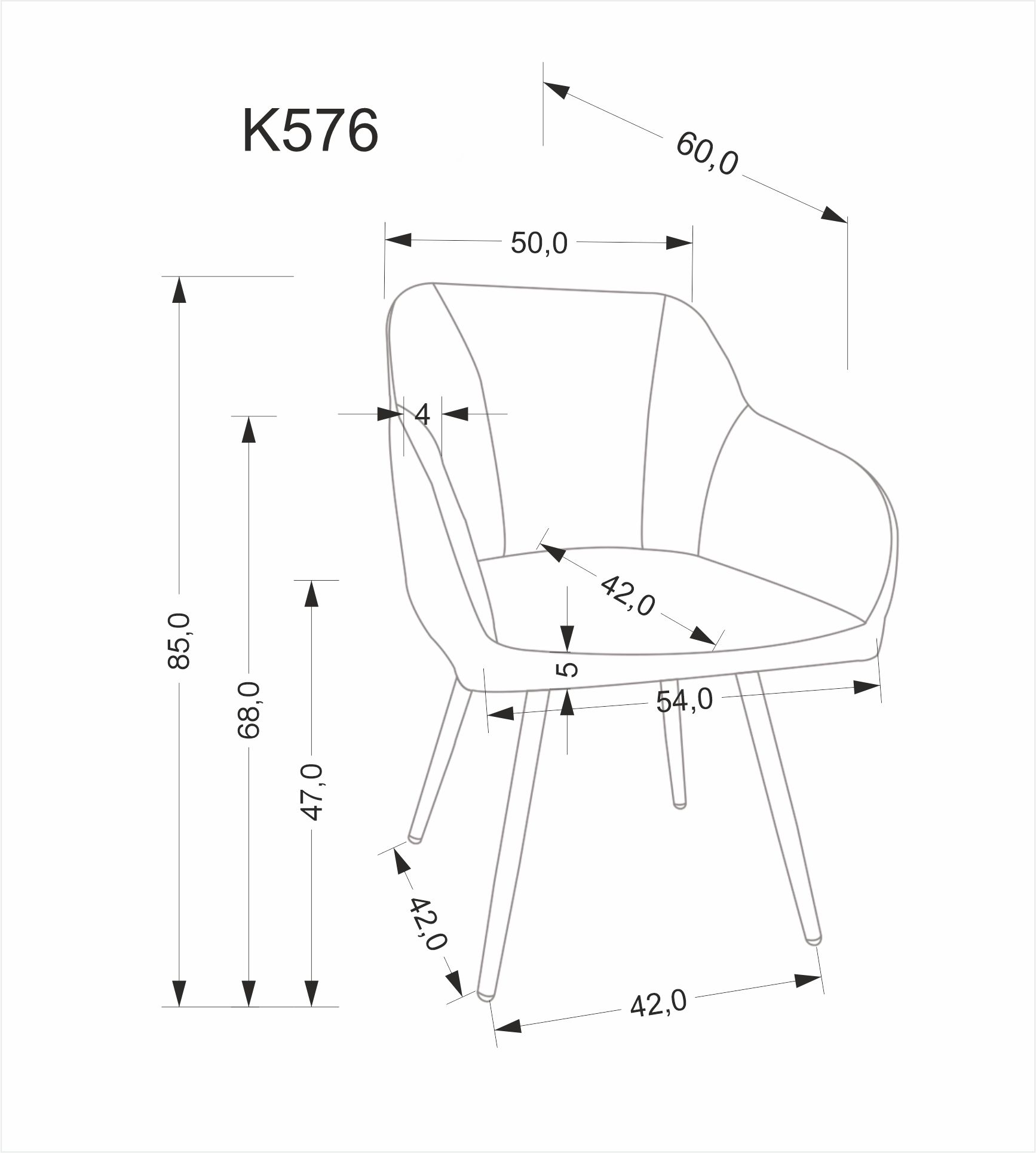 Jídelní židle K576 Halmar (foto 24)
