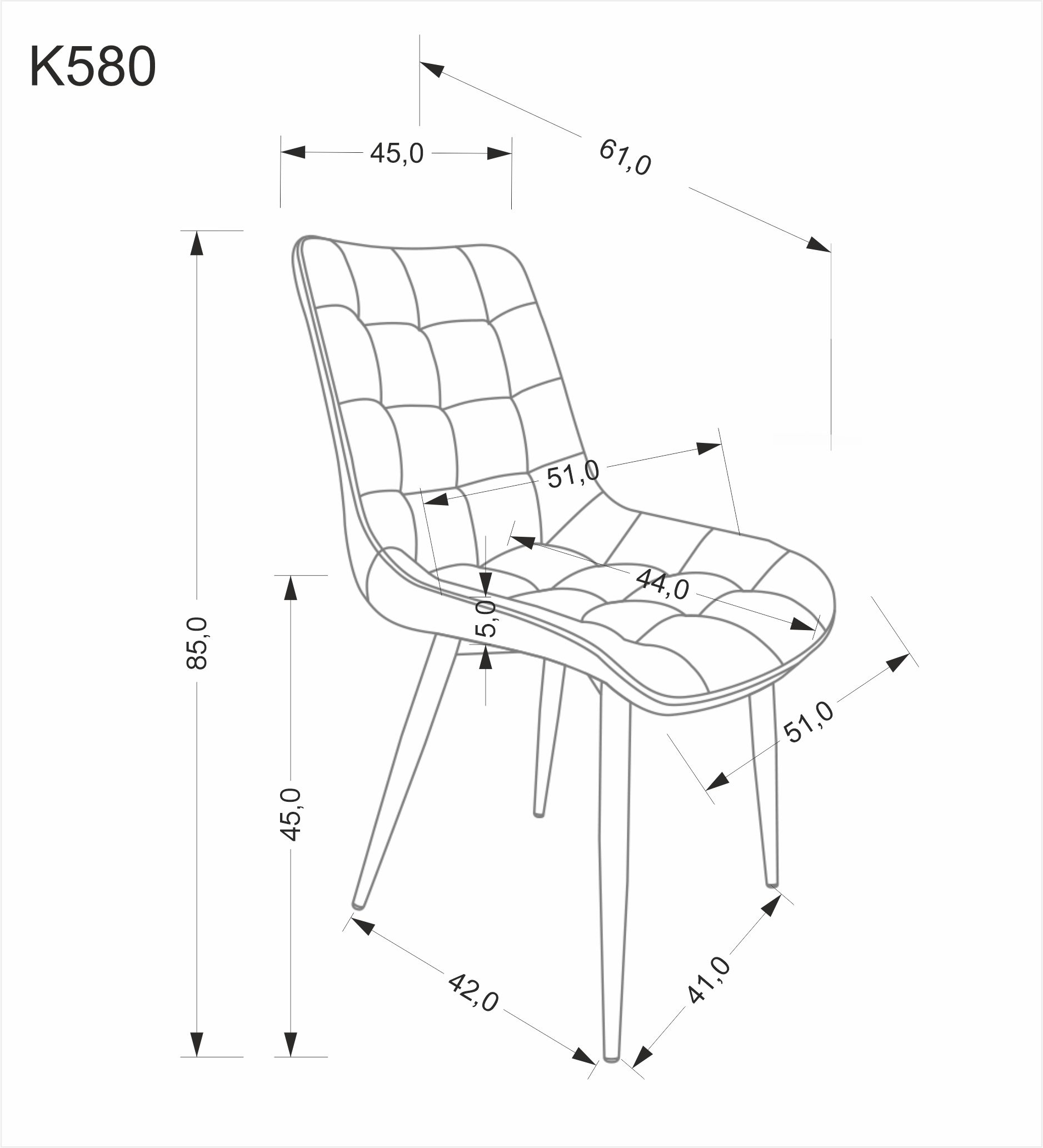 Jídelní židle K580 Halmar (foto 36)