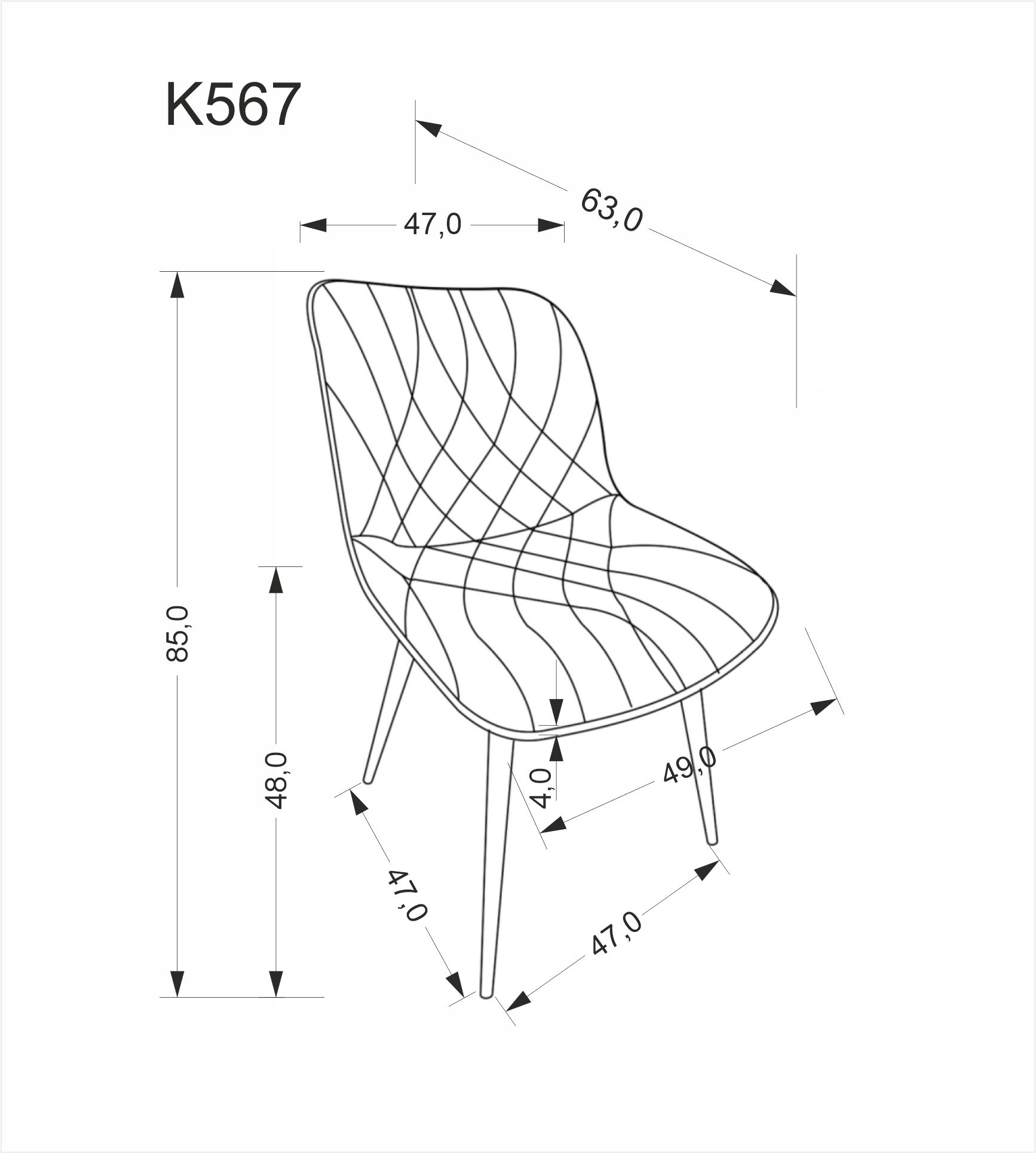 Jídelní židle K567 Halmar (foto 7)