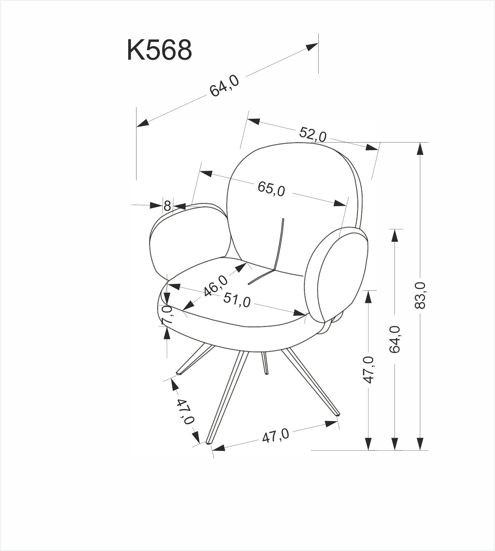 Jídelní židle K568 Halmar (foto 16)