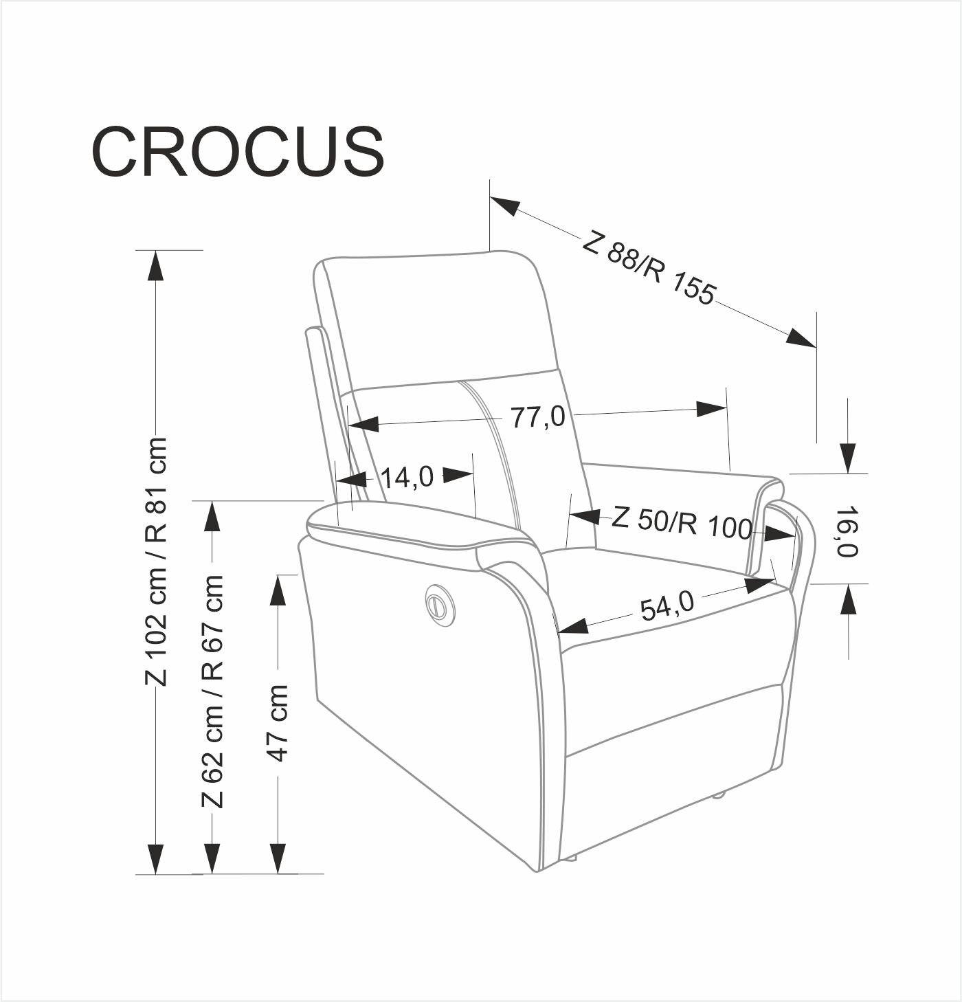 Rozkládací křeslo CROCUS Halmar (foto 45)