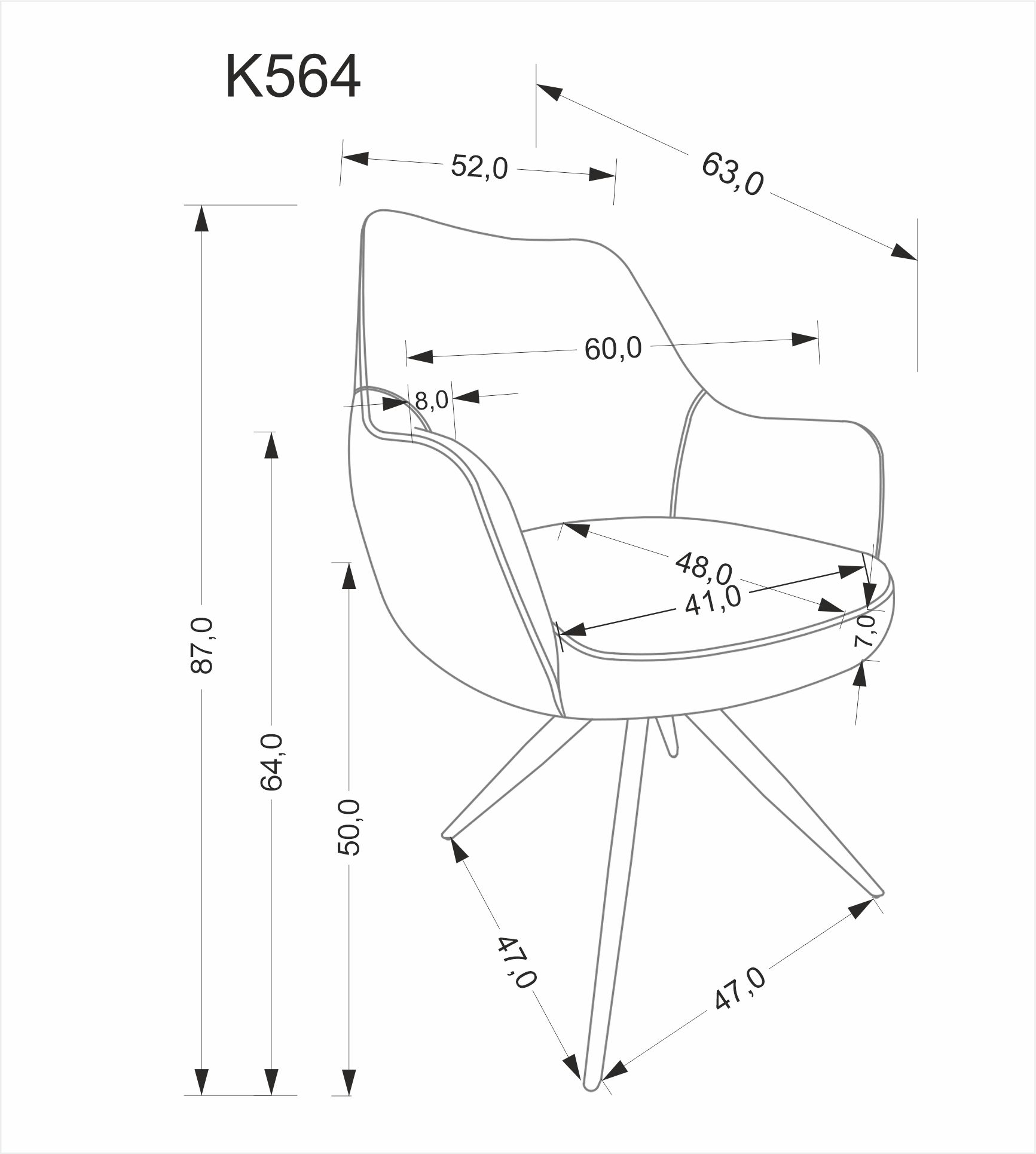 Jídelní židle K564 Halmar (foto 31)