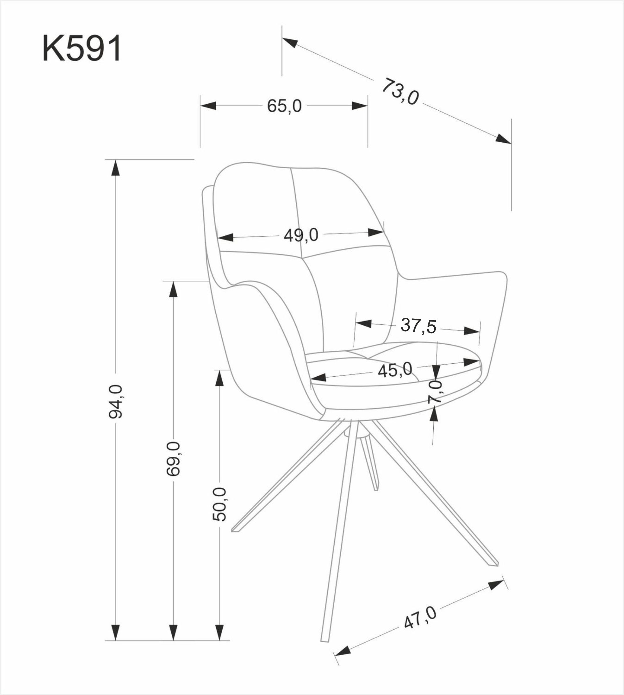 Jídelní židle K591 Halmar (foto 25)