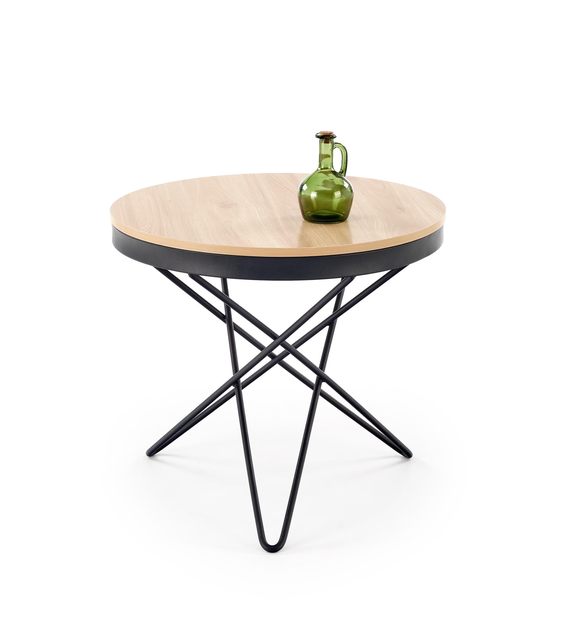 LEILA konferenčný stolík, prírodný/čierny