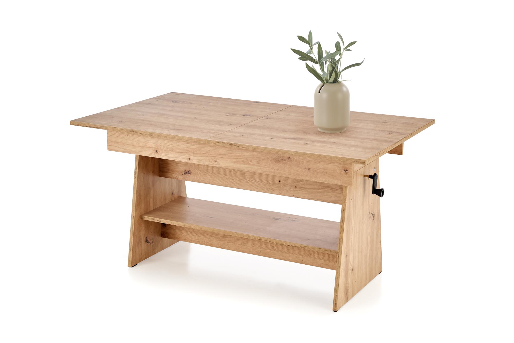 ERIKA výškovo nastaviteľný konferenčný stolík, dub artisan