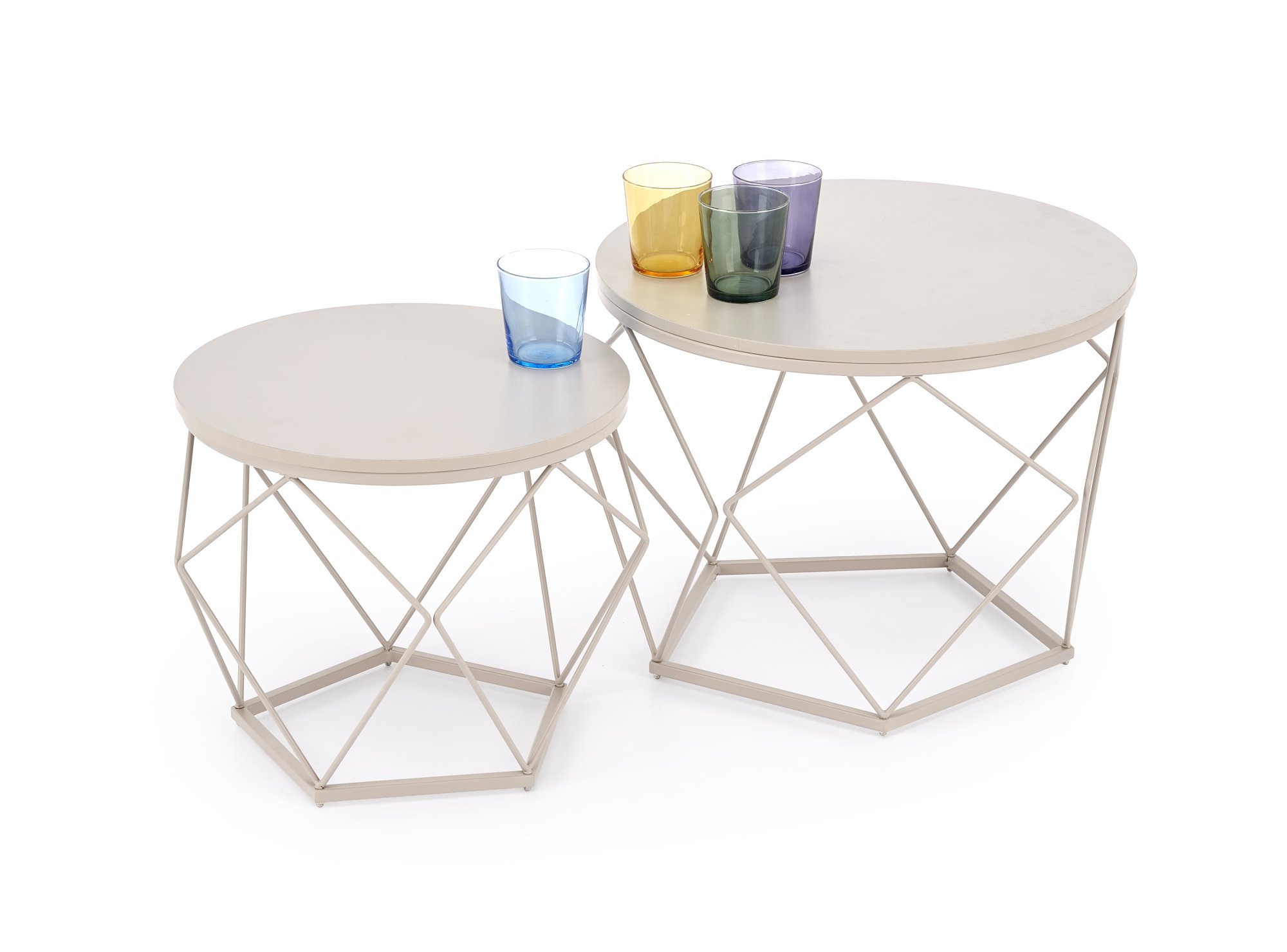 CIELO sada 2 konferenčných stolíkov, kašmírová