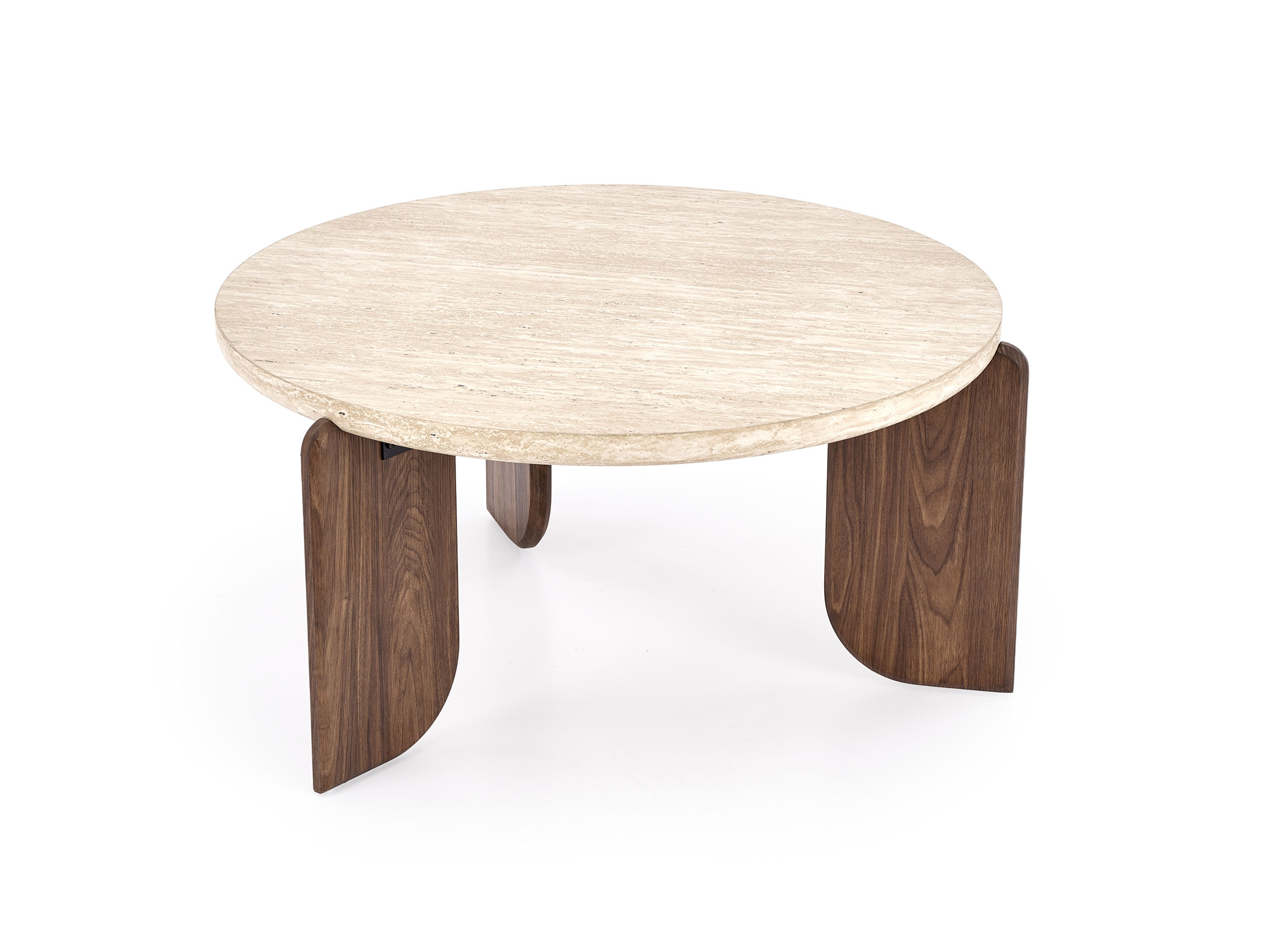 MAMBO konferenčný stolík, travertín / orech