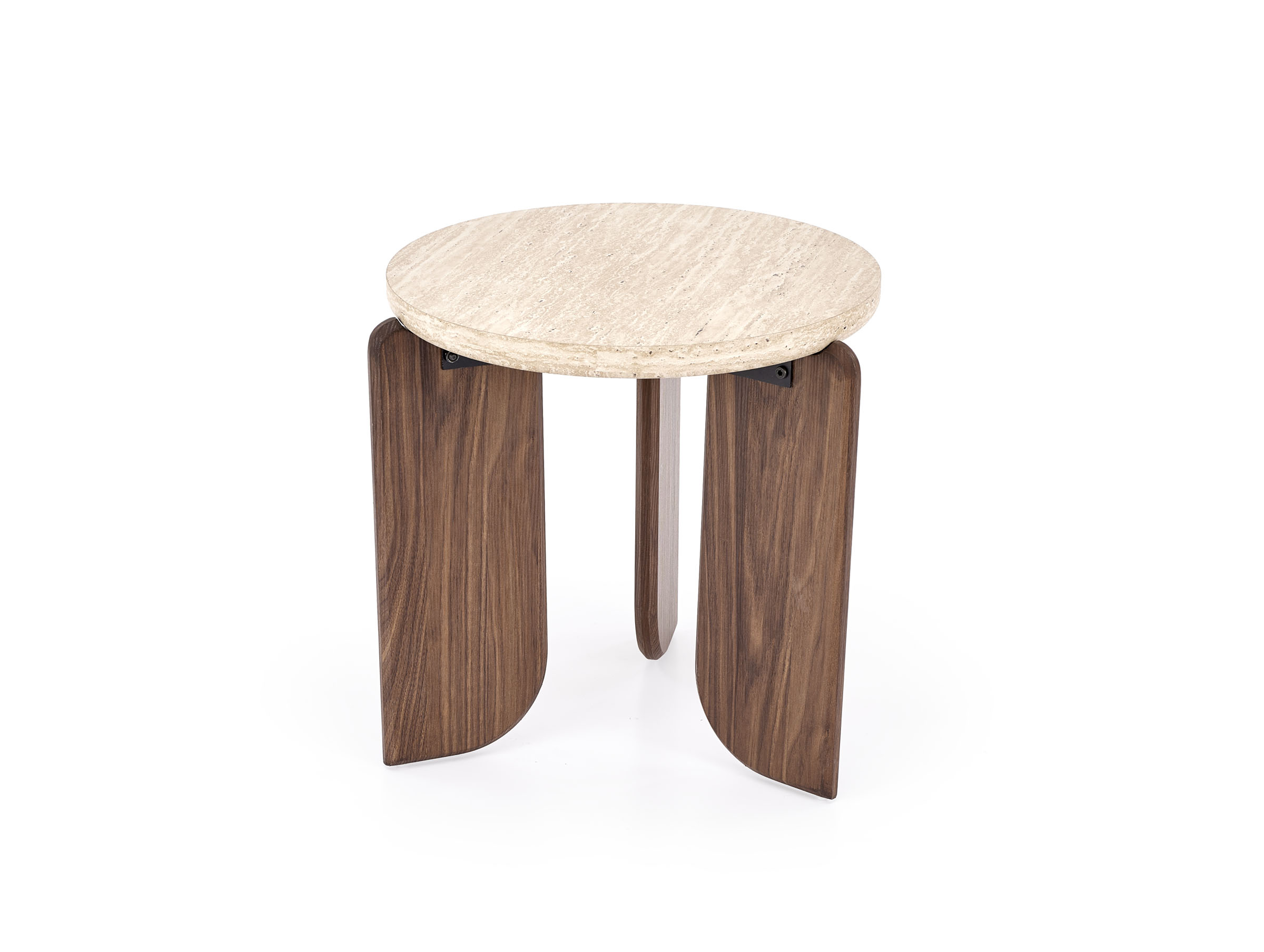 MAMBO S konferenčný stolík, travertín / orech