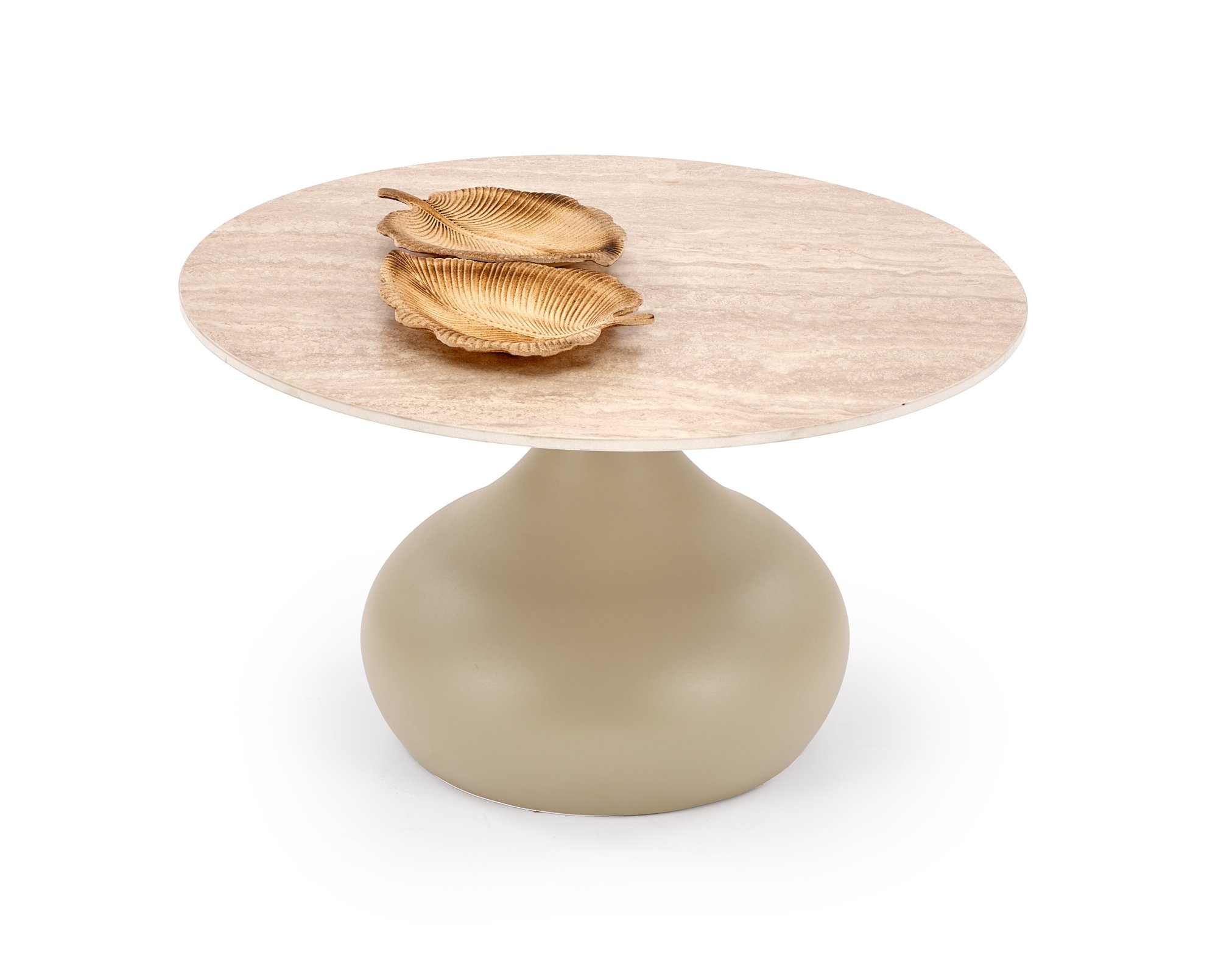 TIMOR 2 konferenčný stolík, travertín / kašmír