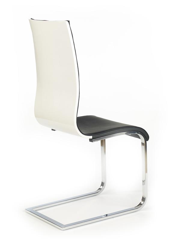 K104 stolička čierna/biela ekokoža