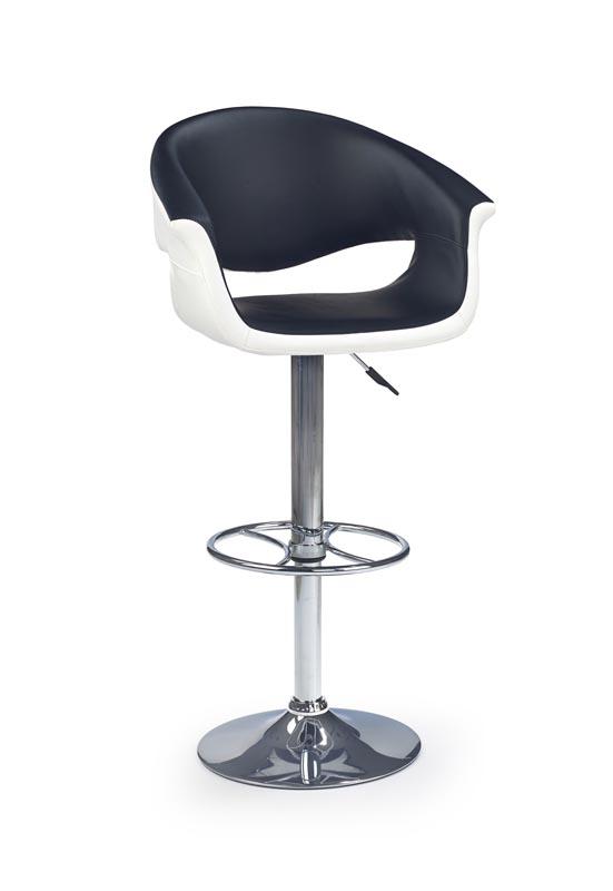 H46 barová stolička bielo-čierna