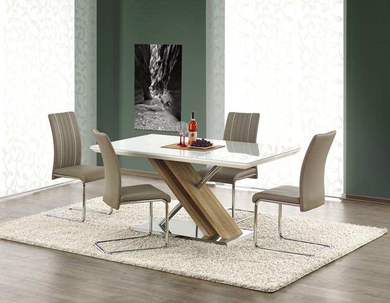 NEXUS stôl extra biely / dub sonoma