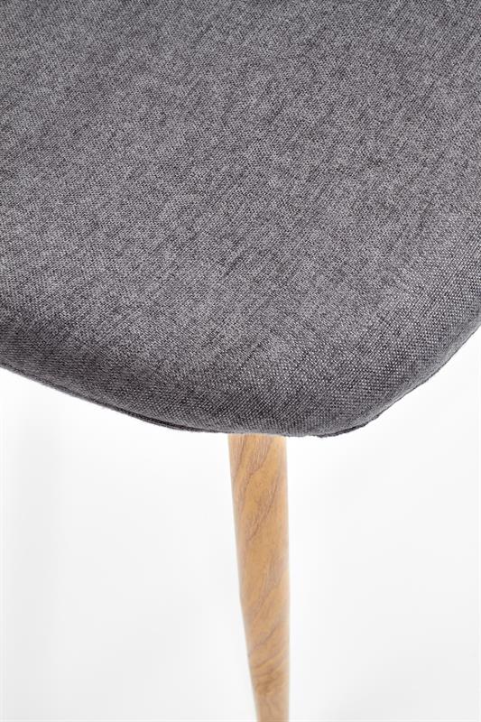 K220 stolička čalúnenie - šedé, nohy - dub medový