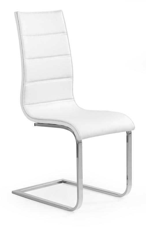 K104 stolička biela/biela ekokoža