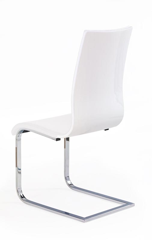 K104 stolička biela/biela ekokoža