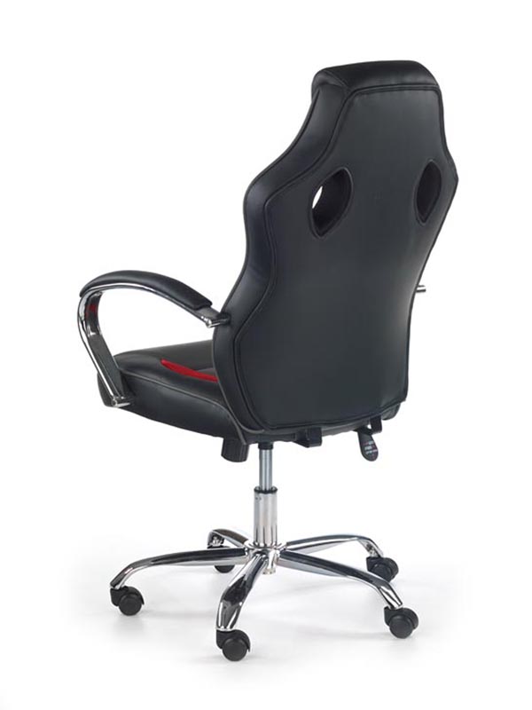 SCROLL kancelárska stolička, čierna / červená / šedá