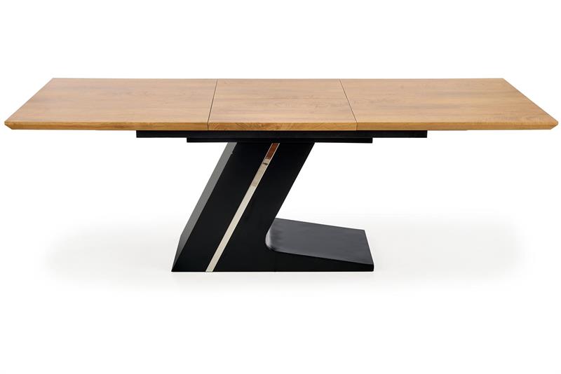 FERGUSON rozkladací stôl doska - prírodná, nohy - čierna