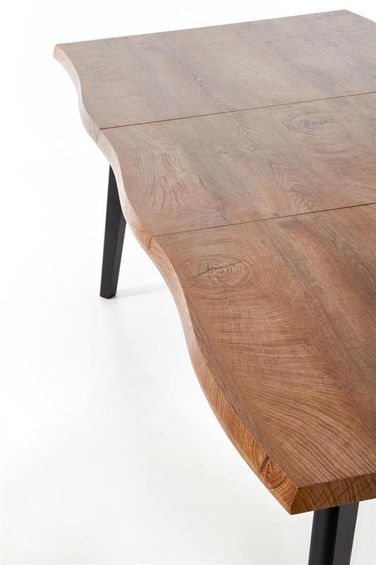 DICKSON rozkladací stôl, doska - prírodná, nohy - čierna 