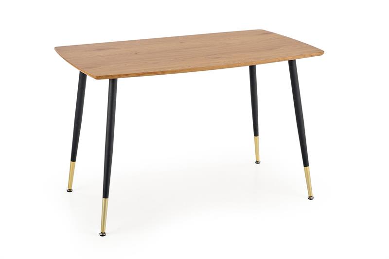 TRIPOLIS stôl, doska - dub zlatý, nohy - čierna