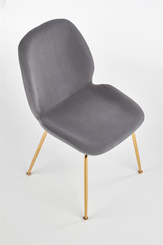 K381 jedálenská stolička šedá / zlatá