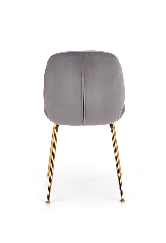 K381 jedálenská stolička šedá / zlatá
