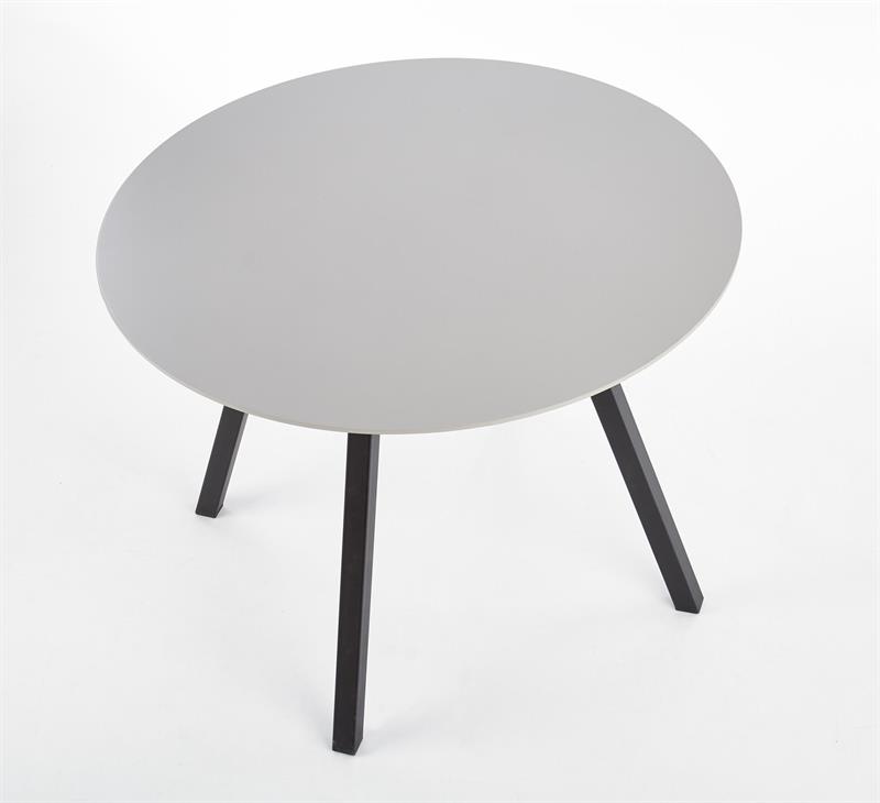 BALROG okrúhly stôl, konštrukcia - čierna, doska - svetlo šedá