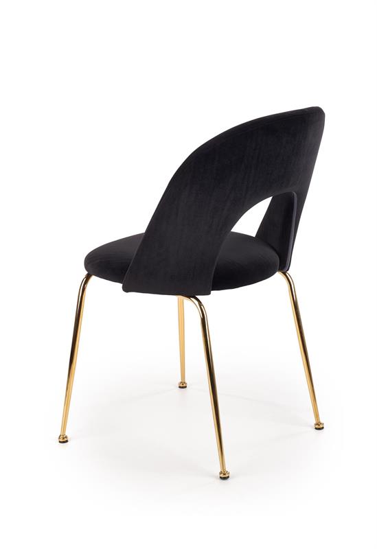 K385 jedálenská stolička čierna / zlatá