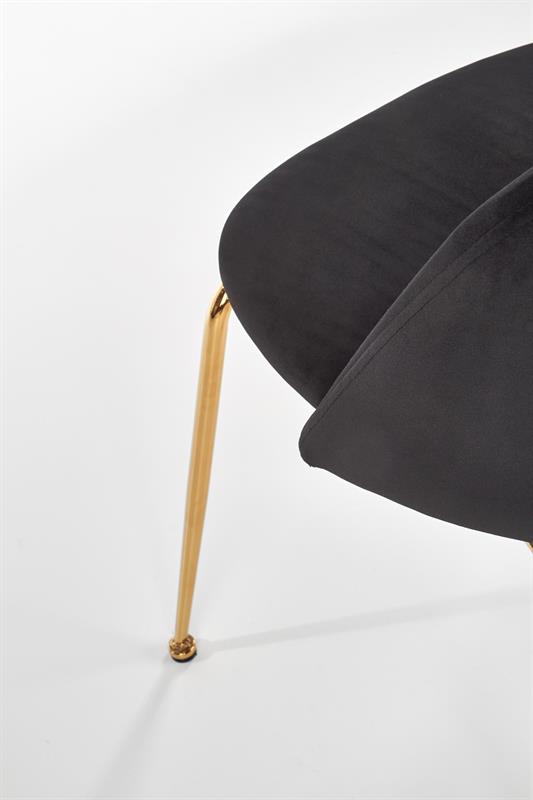 K385 jedálenská stolička čierna / zlatá
