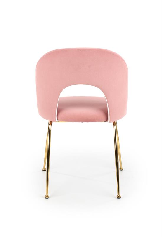 K385 jedálenská stolička svetlo ružová / zlatá