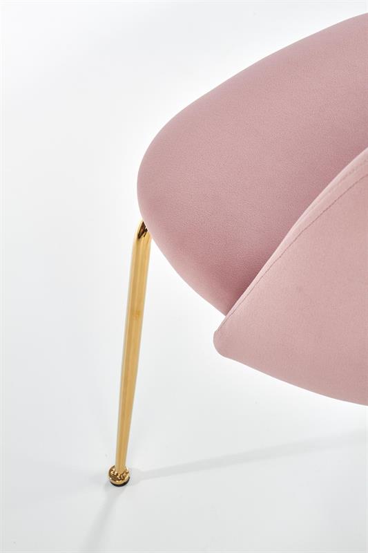 K385 jedálenská stolička svetlo ružová / zlatá