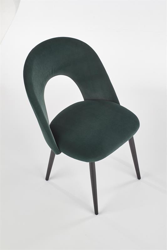 K384 jedálenská stolička tmavo zelená / čierna