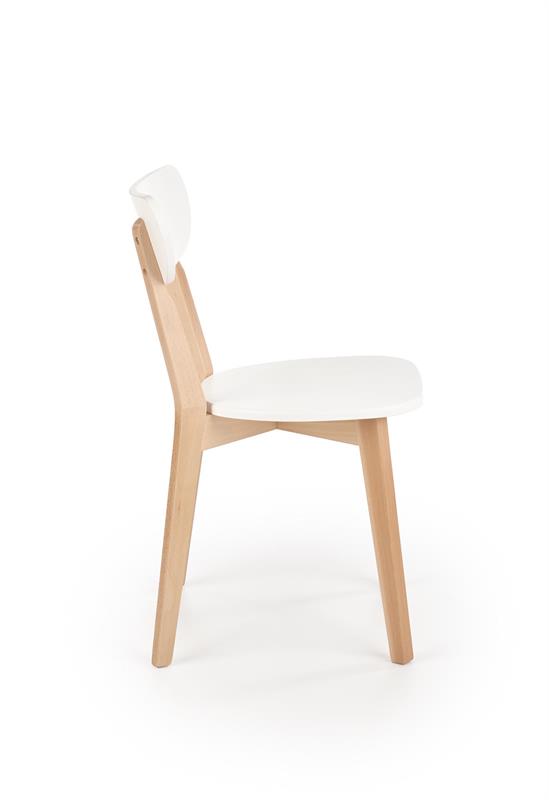 BUGGI stolička prírodná / biela