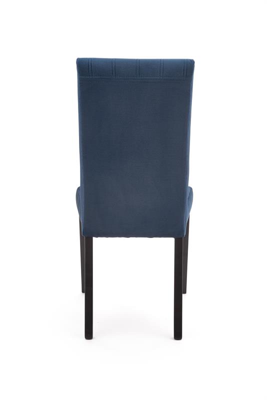 DIEGO 2 jedálenská stolička čierna / čal. zamat prešívané pásy - MONOLITH 77 (granátová)