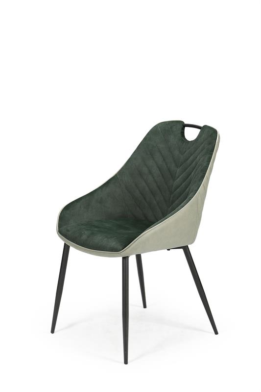 K412 stolička tmavo zelená / svetlo zelená