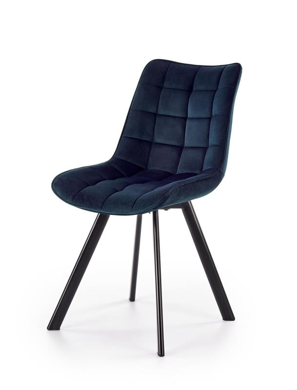 K332 stolička nohy - čierne, sedák - granátová