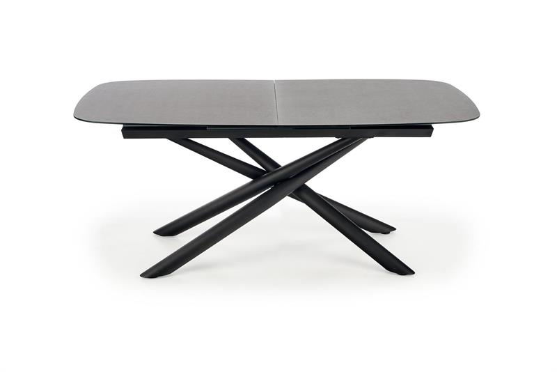 CAPELLO rozkladací stôl doska - tmavo šedá, nohy - čierna