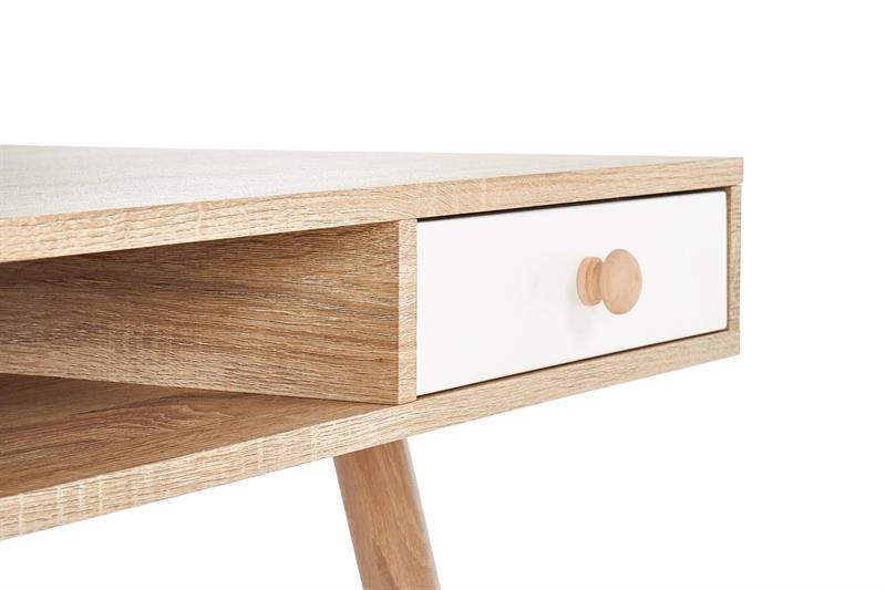 B34 PC stolík dub sonoma-biely