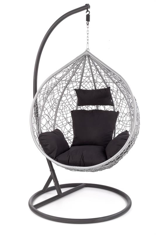 EGGY záhradná stolička šedá/ čierna