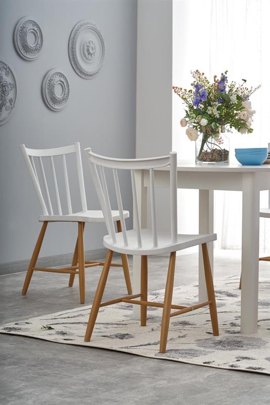 RINGO stôl biely (102-142x102x76 cm)