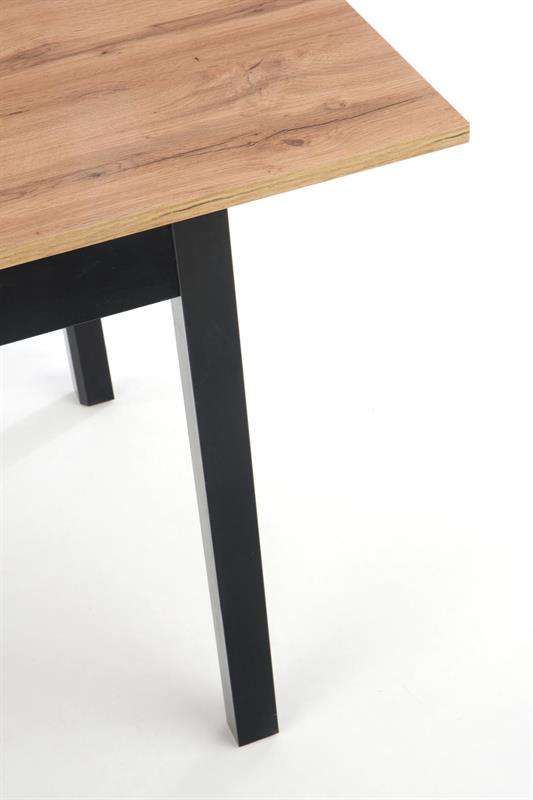 GREG rozkladací stôl dub wotan/čierny