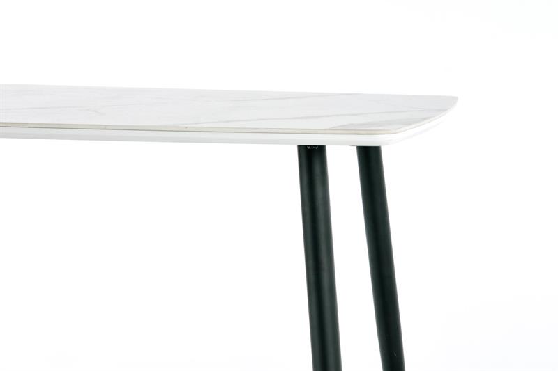 MARCO stôl biely mramor / čierny