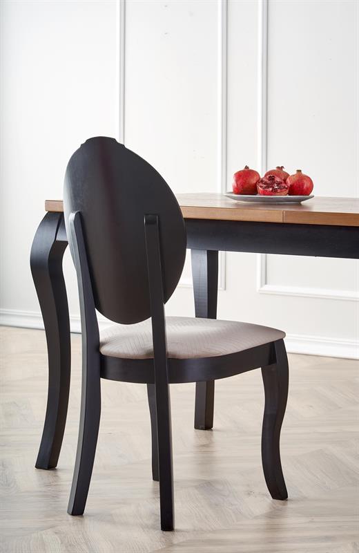 WINDSOR rozkladací stôl 160-240x90x76 cm dub tmavý/čierny