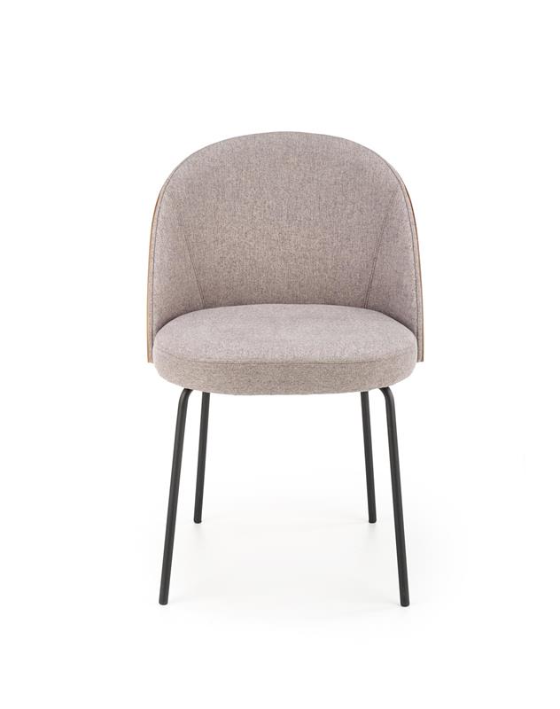 K451 stolička šedá/svetlý orech